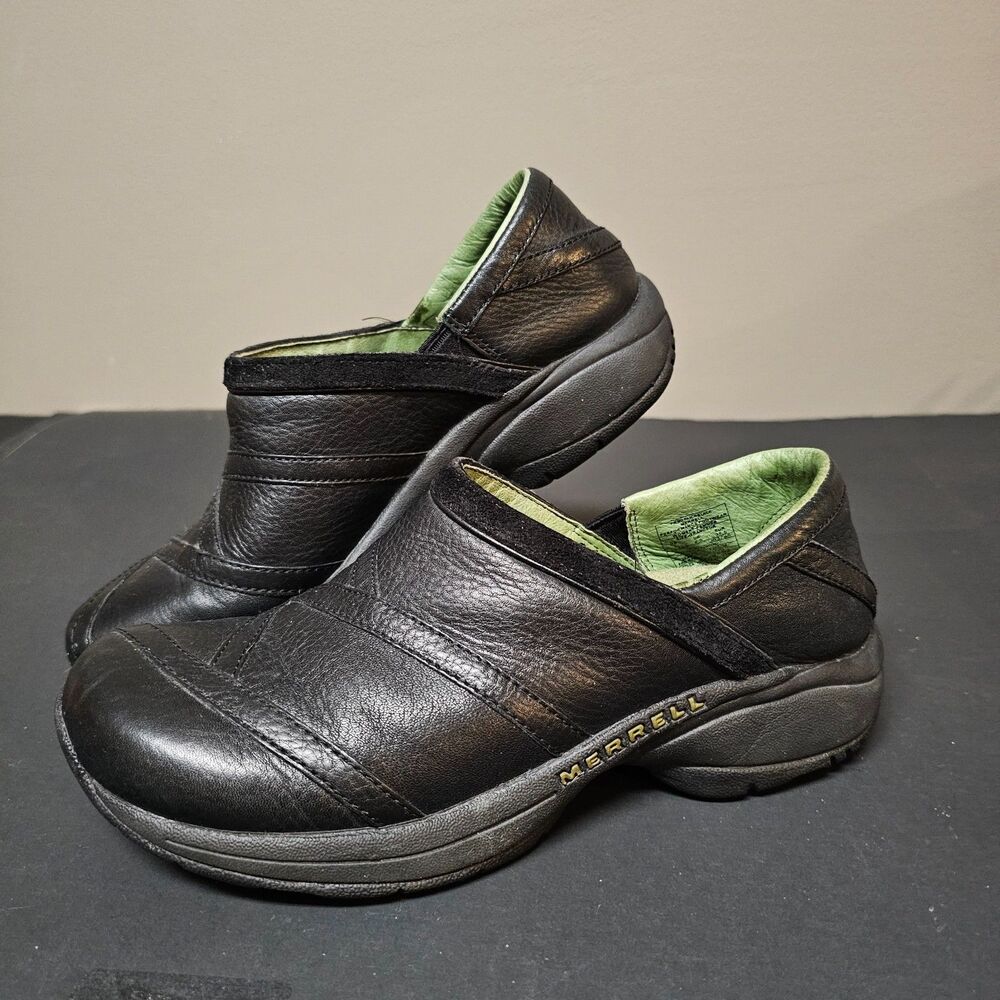 Merrell Primo Patch Casual Women's Slip On Leather Shoes Black Size 7